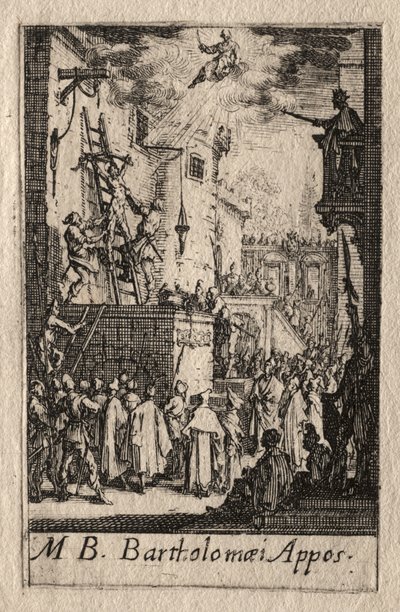 Apostlarnas martyrdöd:  Den helige Bartholomeus av Jacques Callot