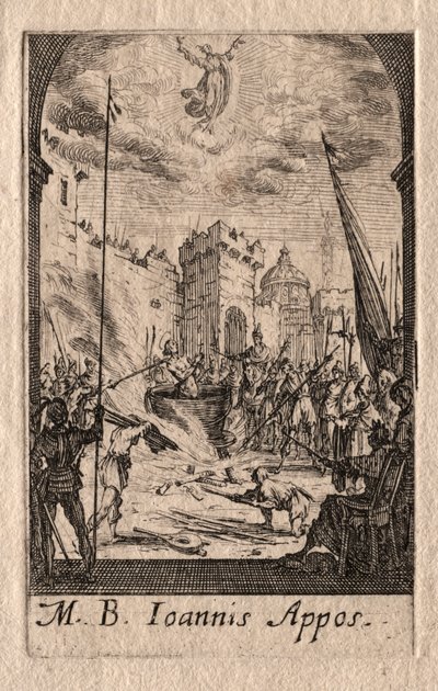 Apostlarnas martyrskap: Johannes evangelisten av Jacques Callot
