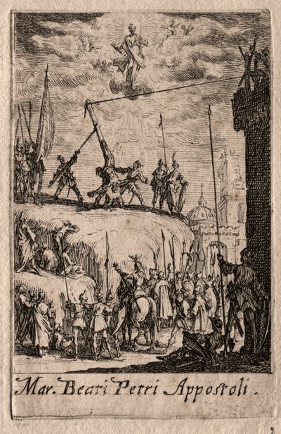 Apostlarnas martyrskap: St Peter. av Jacques Callot