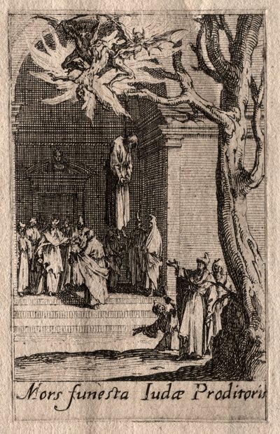 Apostlarnas martyrskap: Judas död av Jacques Callot