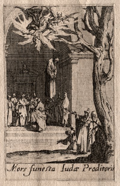 Apostlarnas martyrskap: Judas död. av Jacques Callot