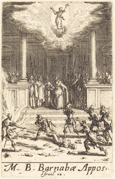 Sankt Barnabas martyrskap av Jacques Callot