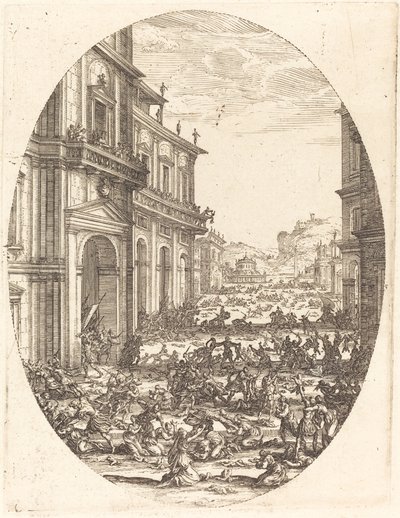 Massakern på de oskyldiga, ca. 16181620. av Jacques Callot