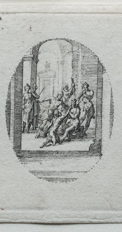 Passionens mysterier: Kristus krönt med törnar av Jacques Callot