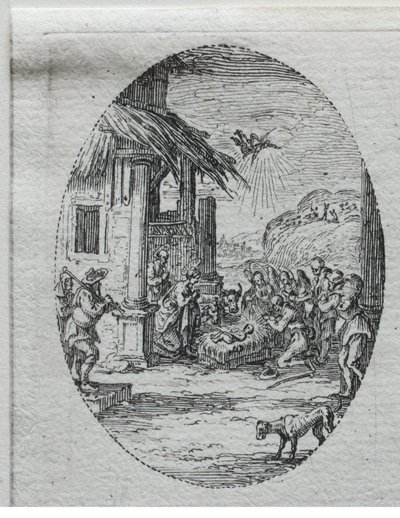 Passionens mysterier: Herdarnas tillbedjan. av Jacques Callot