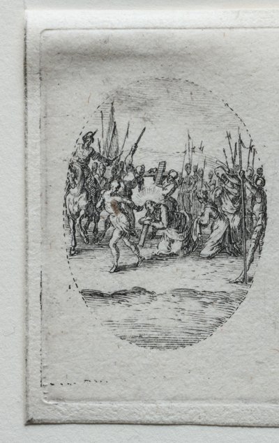 Passionens mysterier: korsets bärande av Jacques Callot