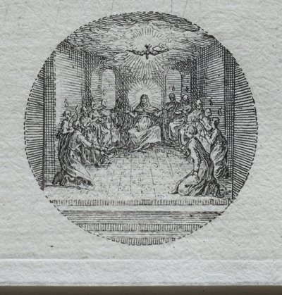 Passionens mysterier: Den Helige Andes nedstigning av Jacques Callot