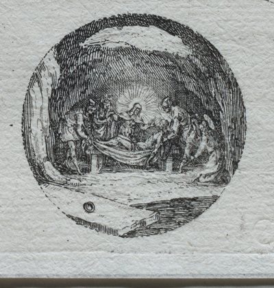 Passionens mysterier: gravläggningen. av Jacques Callot