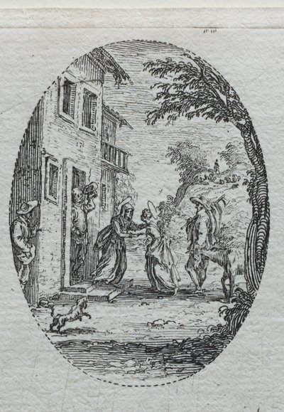 Passionens mysterier: besöket. av Jacques Callot