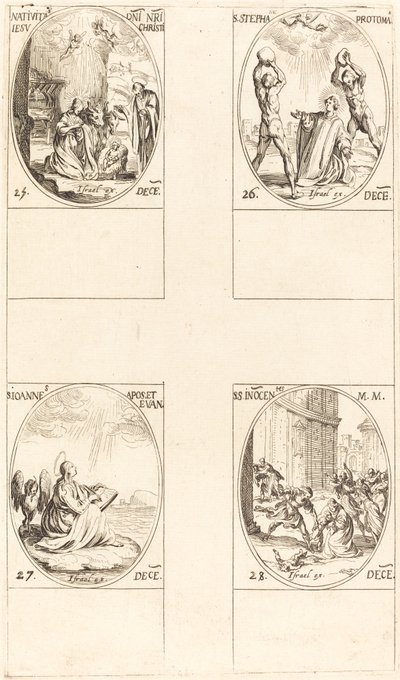 Födelsekyrkan; St Stephen; St John; Heliga oskyldiga av Jacques Callot