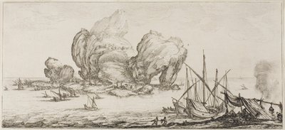 Sjöstriden, från olika scener designade i Florens av Jacques Callot