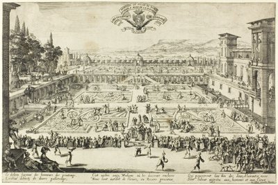 Palace Gardens i Nancy av Jacques Callot