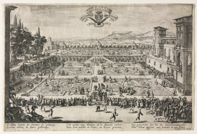 Palace Gardens i Nancy, 1625. av Jacques Callot