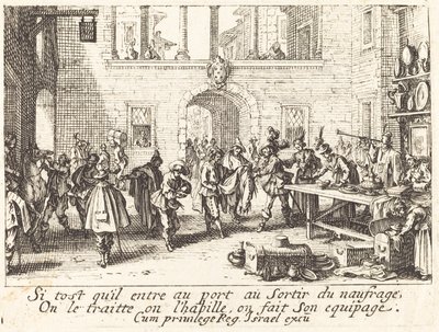Föräldrarna skänker gåvor, 1635. av Jacques Callot