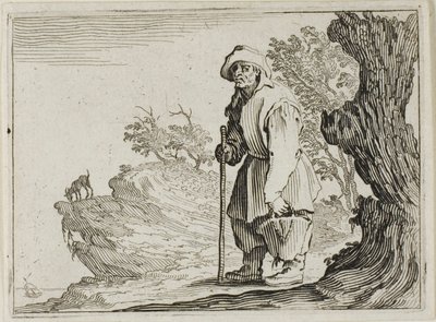 Bonden som bär sin väska, från The Caprices av Jacques Callot