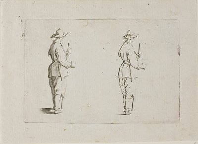 Bonden som håller en bägare, från The Caprices av Jacques Callot