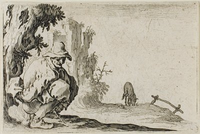 Bonden på huk, från The Caprices av Jacques Callot