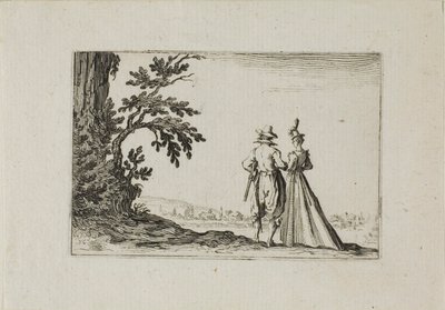 The Promenade, från The Caprices av Jacques Callot