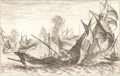 Det andra sjöslaget av Jacques Callot