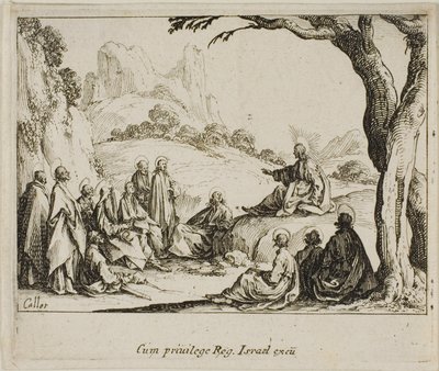 Bergspredikan, från Nya testamentet av Jacques Callot