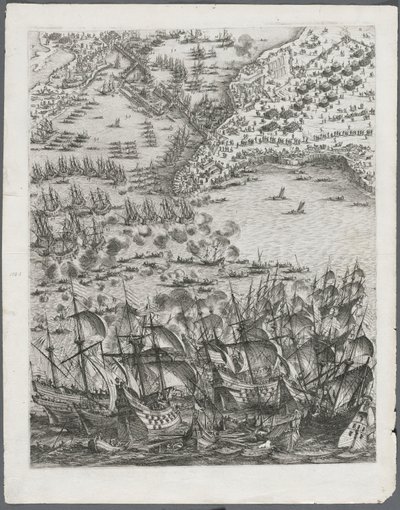 Belägringen av La Rochelle: Tavla 11, 1628-1630. av Jacques Callot