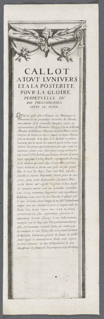 Belägringen av La Rochelle: Plåt 4, 1628-1630. av Jacques Callot