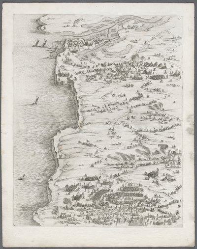 Belägringen av La Rochelle: Plåt 5, 1628-1630. av Jacques Callot