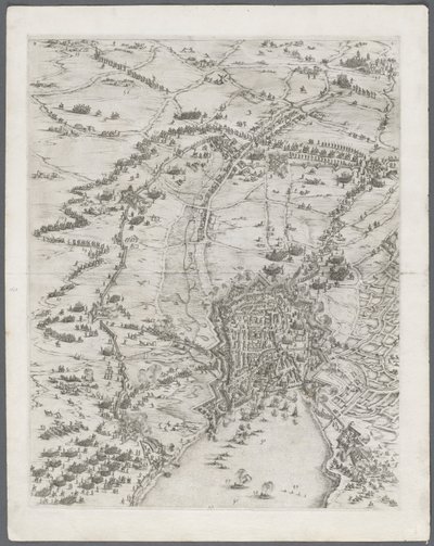 Belägringen av La Rochelle: Tavla 6, 1628-1630. av Jacques Callot