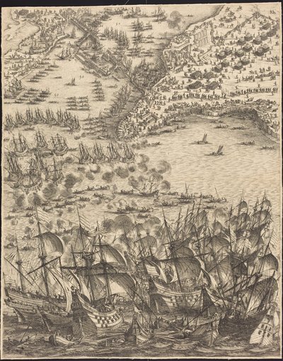 Belägringen av La Rochelle [blad 11 av 16; serien omfattar 1952.8.97-112] av Jacques Callot