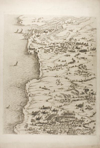 Belägringen av La Rochelle, tavla ett av Jacques Callot
