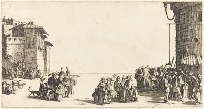 Slavmarknaden, 1620. av Jacques Callot