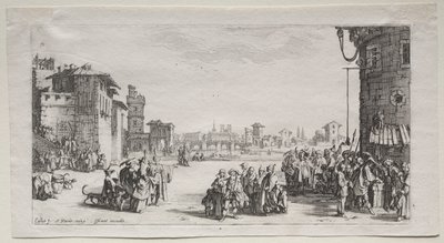 Slavmarknaden, 1629. av Jacques Callot