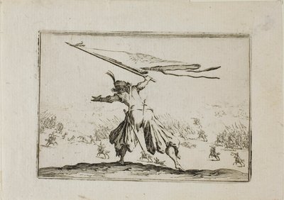 Fanbäraren, från The Caprices av Jacques Callot