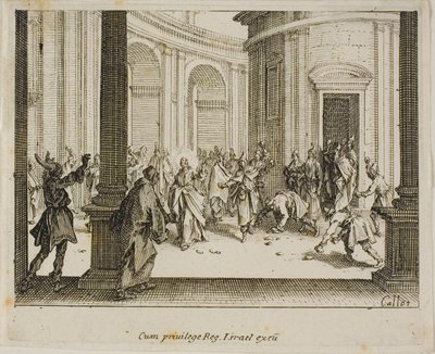 Steningen av Jesus, från Nya testamentet av Jacques Callot
