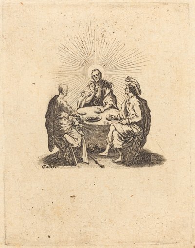 Nattvarden i Emmaus, 1618. av Jacques Callot