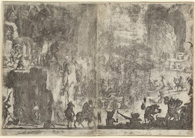 The Temptation of Saint Anthony [första versionen], ca. 1617. av Jacques Callot
