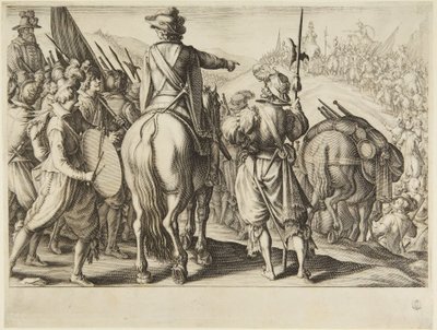 Trupperna på marsch av Jacques Callot
