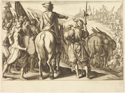 Trupperna på marsch av Jacques Callot