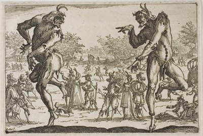 De två Pantaloons av Jacques Callot