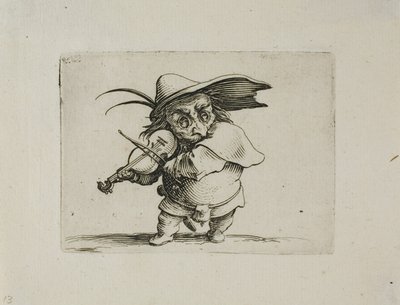 The Violin Player, från Varie Figure Gobbi av Jacques Callot
