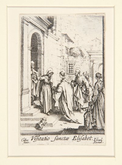 Visitationen, nej. 6, från The Life of the Virgin av Jacques Callot