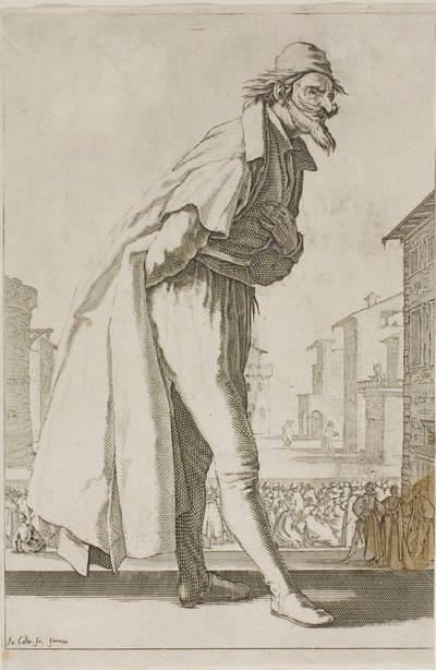 Vattenkvarnen, från olika scener designade i Florens av Jacques Callot
