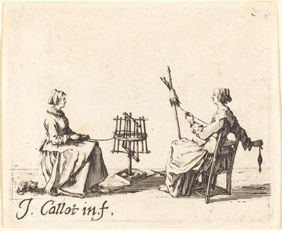 The Winder och the Spinner av Jacques Callot