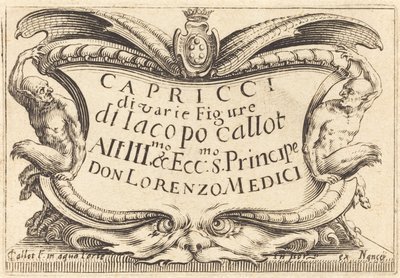 Titelsida för "The Capricci" av Jacques Callot