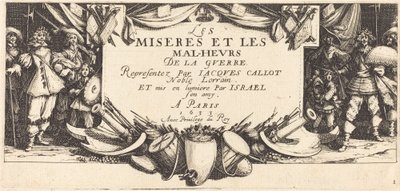 Titelsida för "The Large Miseries of War" av Jacques Callot