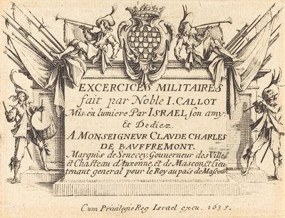 Titelsida för "The Military Exercises" av Jacques Callot