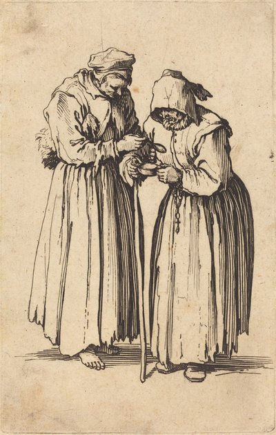 Två tiggarkvinnor av Jacques Callot