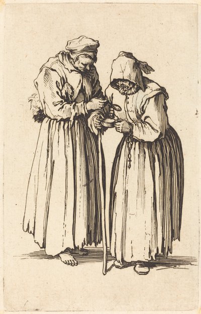 Två tiggarkvinnor, ca. 1622. av Jacques Callot