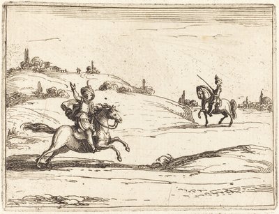 Två riddare av Jacques Callot