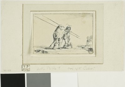 Två soldater med stavar av Jacques Callot